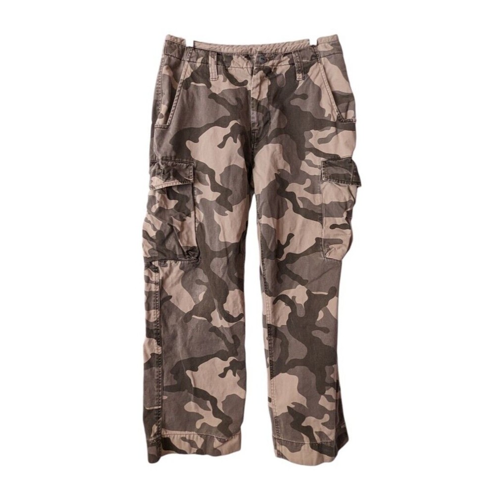 Arizona cargo pants adjustable waist camo Print 33x30 Orange accent